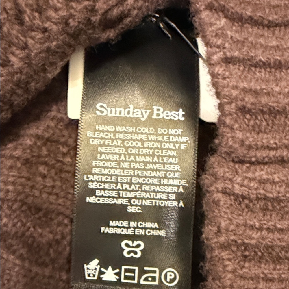 Sunday Best Chocolate Cable Knit Cardigan NWT - Picture 6 of 6